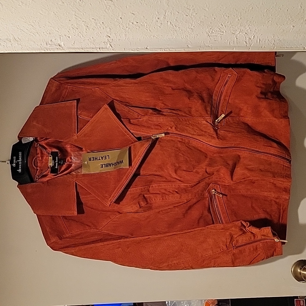 Dennis Basso Suede Motorcycle Jacket